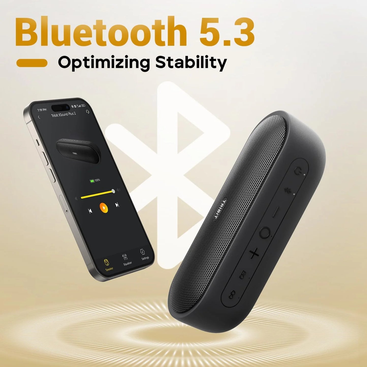 TRIBIT XSound Plus 2 Portable Bluetooth Speaker, IPX7 Waterproof Wireless Speaker