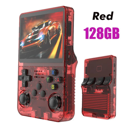 NEW R36S Retro Handheld Game Console Linux System 3.5 Inch IPS Screen Portable Pocket Video Player 64GB 128GB