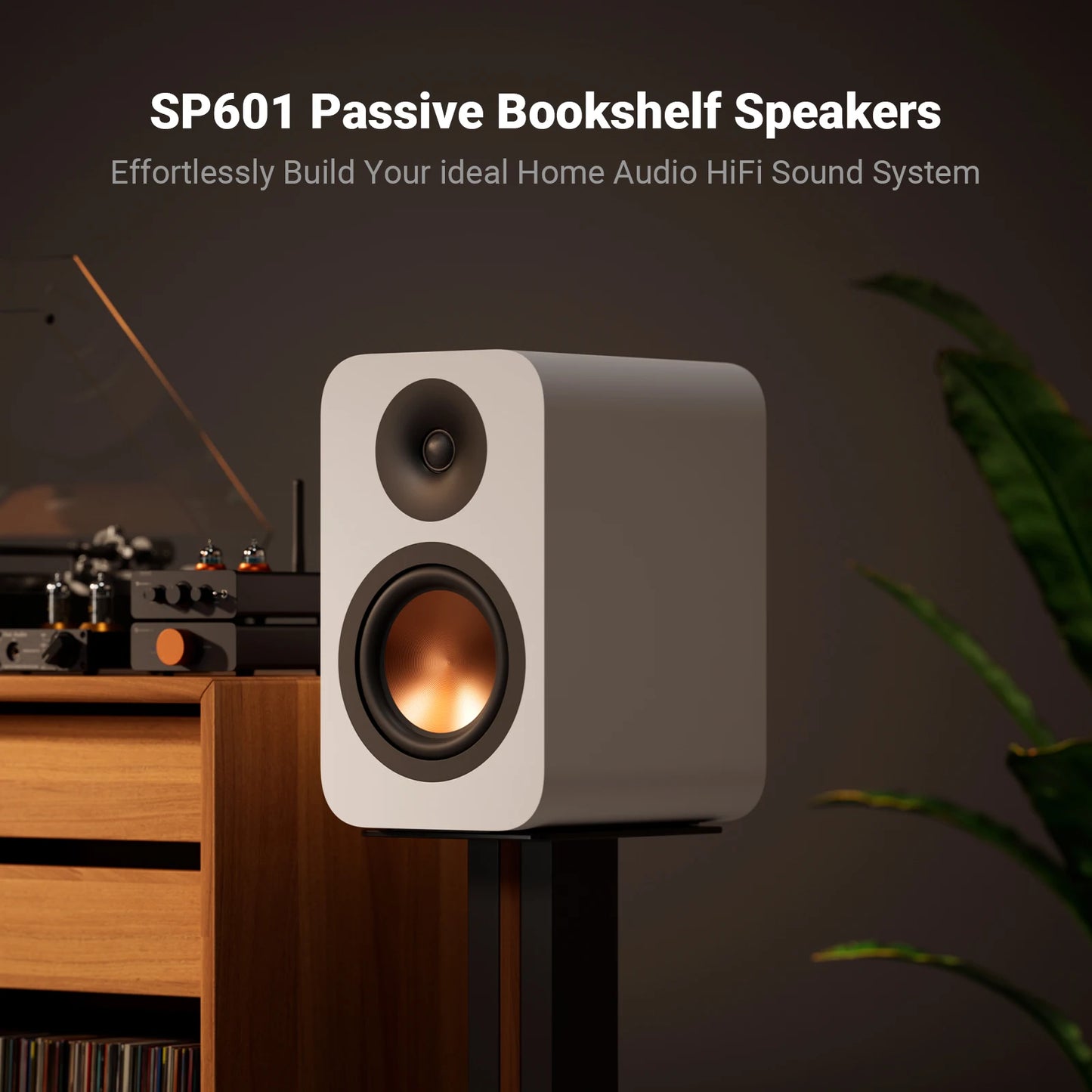 Fosi Audio SP601 Speaker Wooden 160W for TV, Computer Desktop & Hifi Home Theater