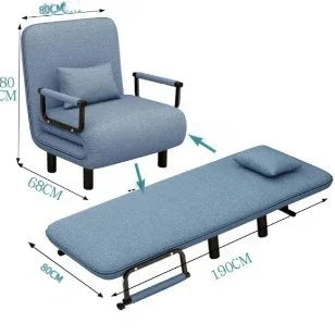 Modern folding sofa bed with with armrest for small apartment