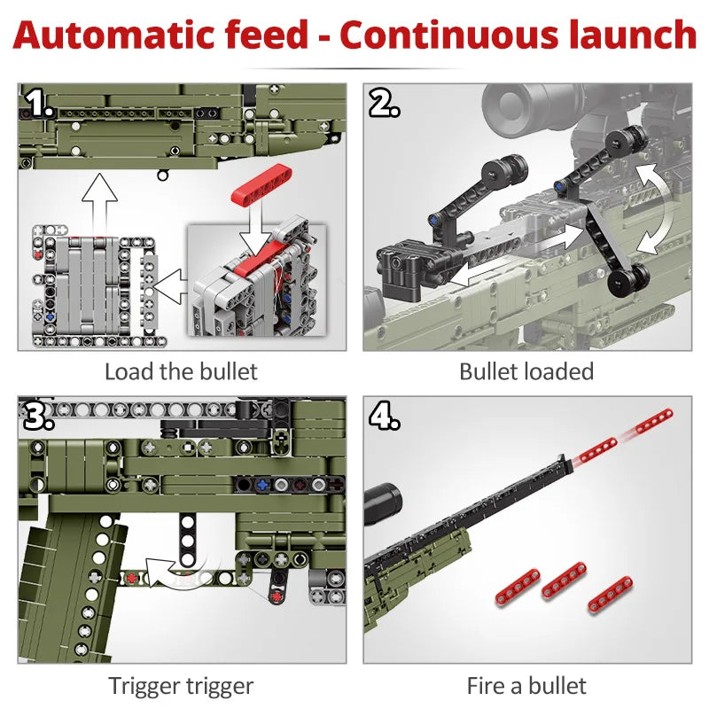 ZKZC WW2 Military Weapon Shotgun Sniper Rifle Children Toys Gifts