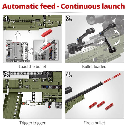 ZKZC WW2 Military Weapon Shotgun Sniper Rifle Children Toys Gifts