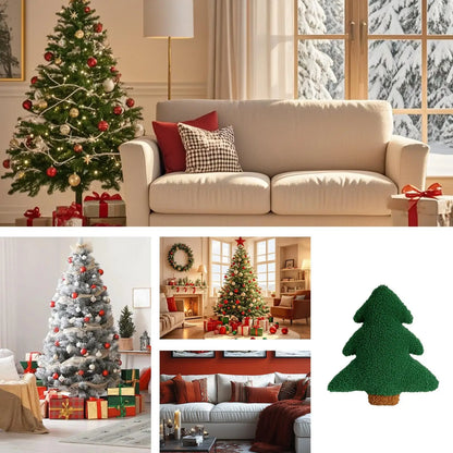 30/45cm Christmas Tree Pillow Festive Holiday Sofa Bed Decorations & Cute Gift for Friends & Family