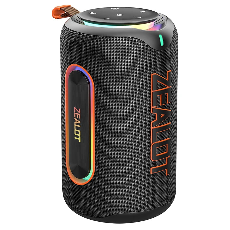 ZEALOT-MP1 60W Wireless Speaker RGB Light 30H Playtime Waterproof IPX6 Dual Pairing 8000mAh Battery
