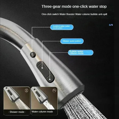 Kitchen Faucets 304 stainless steel Stream Sprayer Head with Hot & Cold