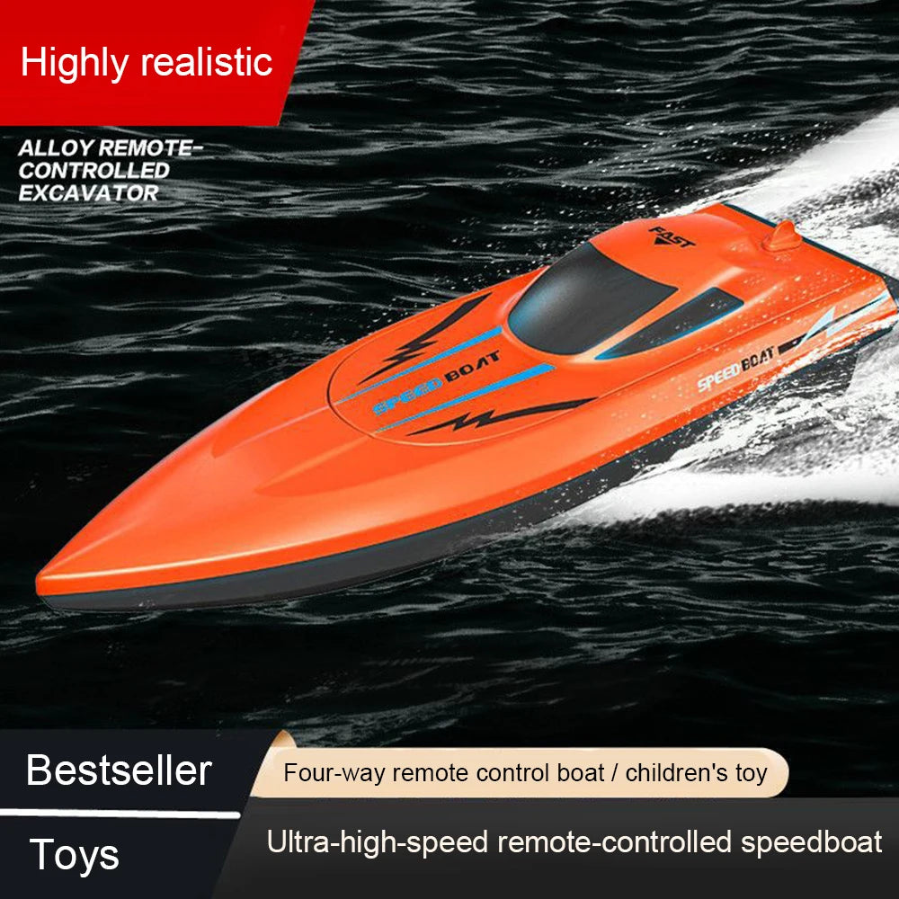Kids Remote Control Boat Toy. Submersible High Speed Speedboat. Simulated Electric Ship Boys' Watercraft Model