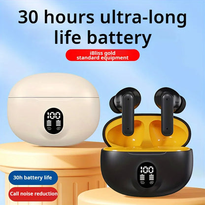 Wireless Headphones Bluetooth Earpods. Sports Stereo with Noise Canceling & Microphone comes with LED lights