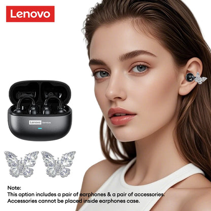 Lenovo LE302 OWS Ear clip Wireless Earphones. Low Latency, HD Call Quality Bluetooth Headphones.