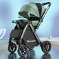 Upgraded Baby Strollers can Sit and Lie Down, High Landscape Lightweight Folding Two-way Stroller Children Stroller