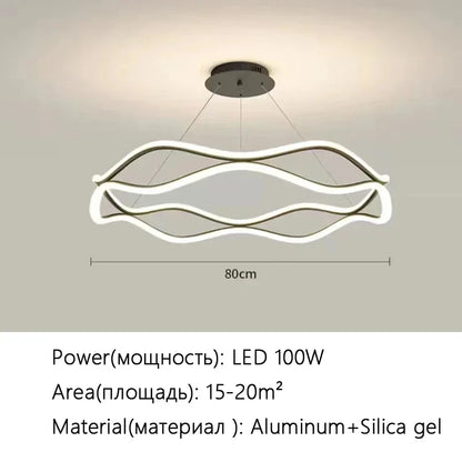 Modern Minimalist Chandelier. Nordic Luxury Living Room LED Ceiling Lamps. Home Decor Designer Bedroom Hanging Lights
