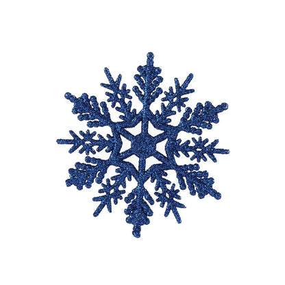 12Pcs 7.5cm Gold Powder Snowflake for Christmas Decor