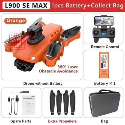 L900 Pro SE MAX GPS Drone 4K Professional Dual HD Camera 5G WIFI 360° Obstacle Avoidance Brushless Motor Rc FPV Quadcopter Drone