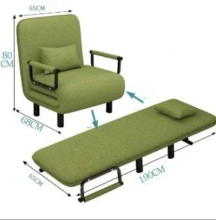 Modern folding sofa bed with with armrest for small apartment