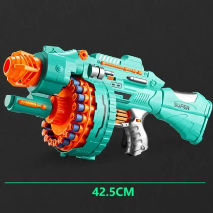 B Nerfs Gun Toy Children's Electric Continuous Shooting Gatling Gun. Suction Cup Soft Bullet BB Gun Juguetes for Kids Gift
