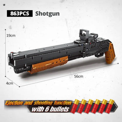 ZKZC WW2 Military Weapon Shotgun Sniper Rifle Children Toys Gifts