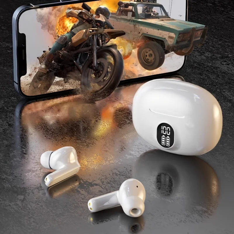 Wireless Headphones Bluetooth Earpods. Sports Stereo with Noise Canceling & Microphone comes with LED lights