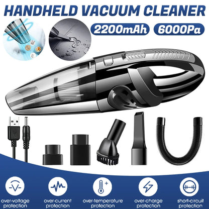 Wireless Handheld Vacuum Cleaner Portable, Wet & Dry Handheld strong Suction Cordless 12000pa