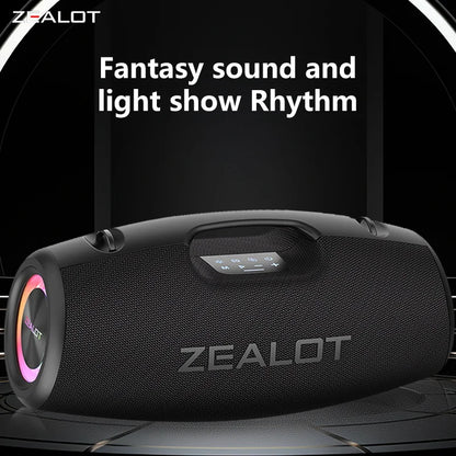 ZEALOT S78 100W Wireless Speakers, DSP Technology , Dream Light, Outdoor Portable Sub woofer Speaker , Dual Pairing