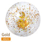 40CM Glitter Inflatable Beach Ball Transparent PVC Sparkle Water Toy 7 Colors Trendy Summer Beach Pool Party Outdoor
