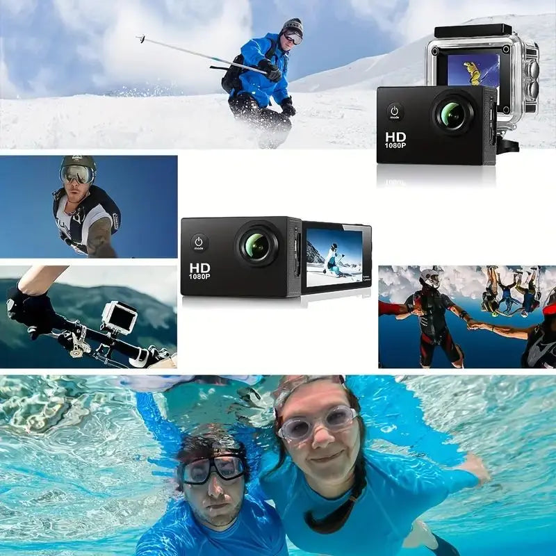 2.0" Action Camera Ultra HD 4K 30FPS WiFi Underwater Cameras. Waterproof Helmet Bicycle Video Recording Camera for Outdoor Sport Cam
