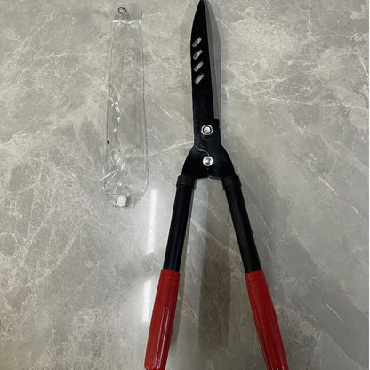 Heavy Duty Manganese Steel Gardening Scissors with Ergonomic Iron Handle and Red Grip