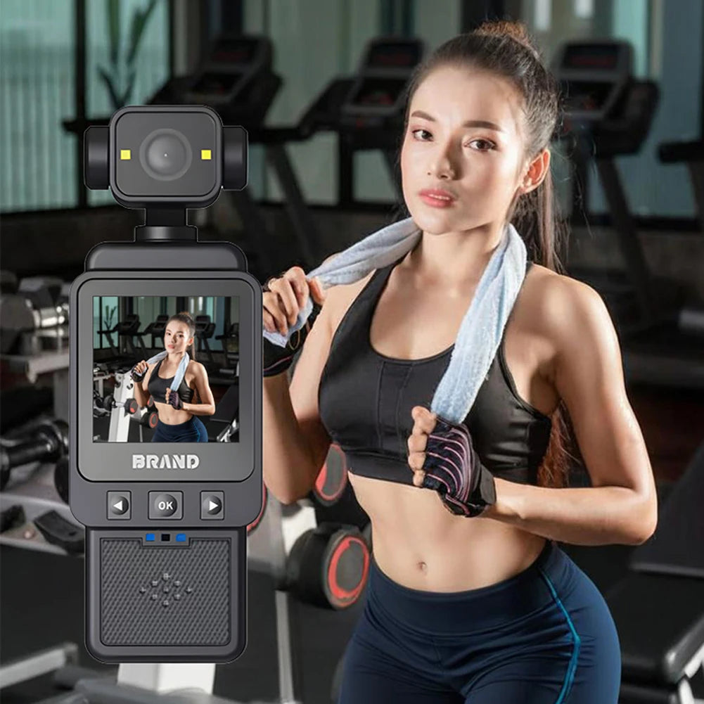 New 1080P Action Camera HD 180 ° Rotating Mini Portable Sports Wearable Body Camera