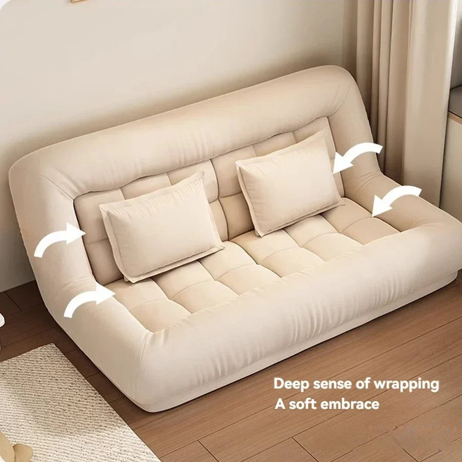 Folding Sofa bed, dual-use simple single or double bed for living room and small rooms