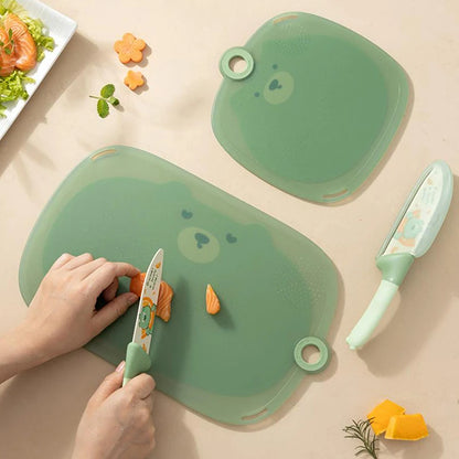Food Grade Antibacterial Anti-Mold Baby Food Cutting Board, Kitchen Chopping Board for Fruits Vegetables Meat