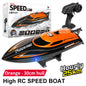 Children 2.4GHz RC Speedboat Toys. 25km/h Waterproof High Speed Electric Remote Control Racing Boat