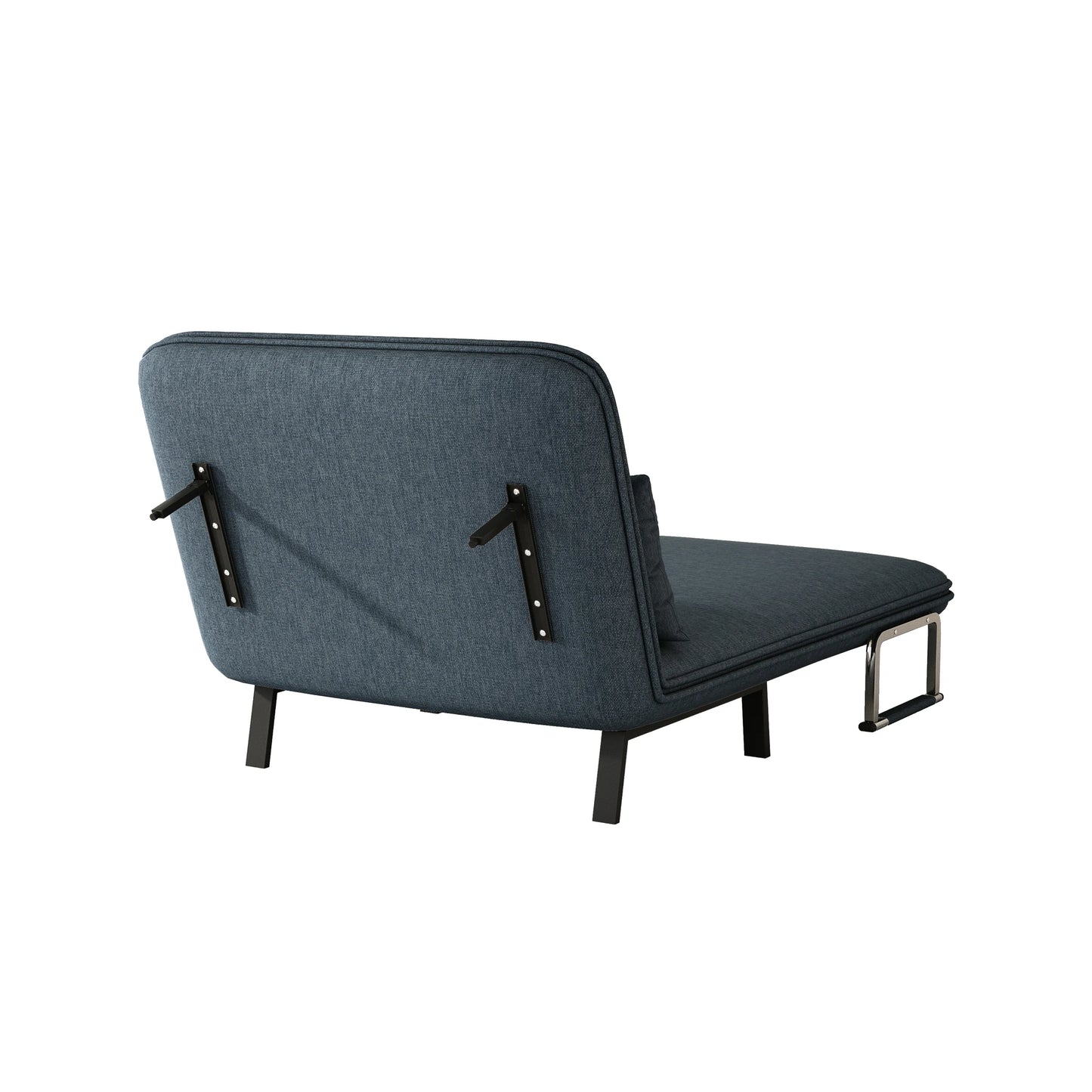 39″ Convertible Chair Bed, Tri-Fold Sofa Bed with Adjustable Backrest & Pillow, Leisure Chaise Lounge Couch with Sturdy Steel Frame