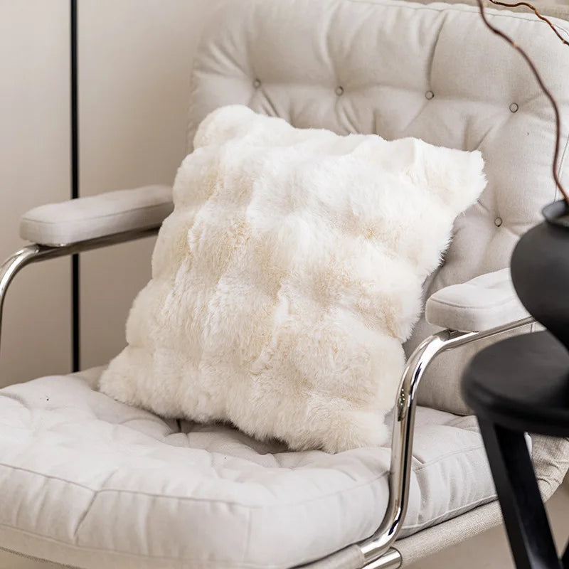 Modern simple Cushion black and white Chenille jacquard Pillow