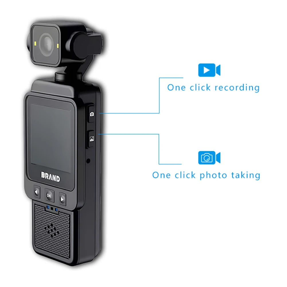 New 1080P Action Camera HD 180 ° Rotating Mini Portable Sports Wearable Body Camera