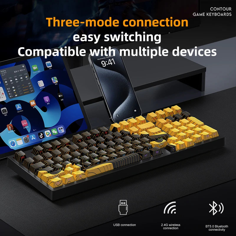 APAYADO K98 Three-Mode Wireless Gaming Mechanical Keyboard