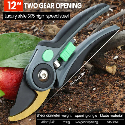 AIRAJ Plant Trim Garden Pruning Shears, Garden Scissor Tool Branch Shear Orchard Folding Saw Set