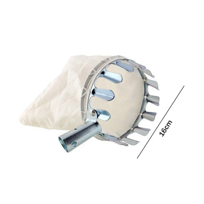 Garden Fruit Picker Head. Orchard, Apple, Pears & Orange High Tree Picking Tool. Fruit Catcher Pouch Detachable Collector