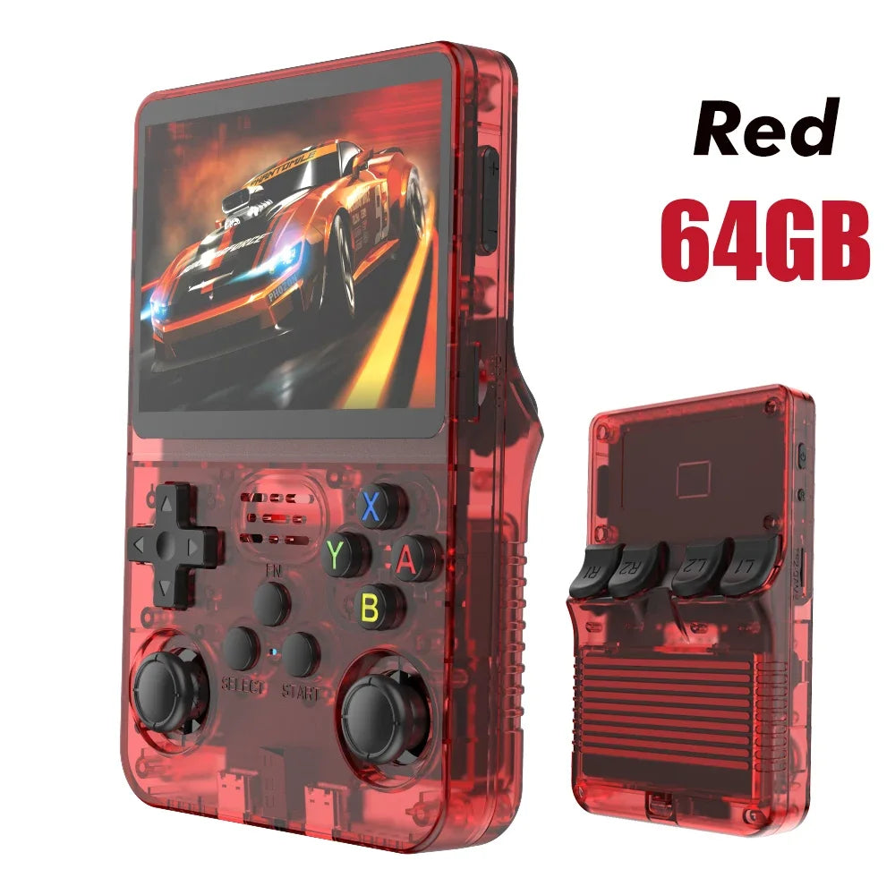 NEW R36S Retro Handheld Game Console Linux System 3.5 Inch IPS Screen Portable Pocket Video Player 64GB 128GB