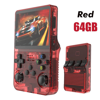 NEW R36S Retro Handheld Game Console Linux System 3.5 Inch IPS Screen Portable Pocket Video Player 64GB 128GB