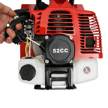 52CC 1700W Gasoline Garden Tiller, Cordless 2-stroke Air-Cooled Cultivator Rotary for Trenching Loosening