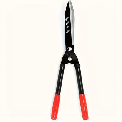 Heavy Duty Manganese Steel Gardening Scissors with Ergonomic Iron Handle and Red Grip
