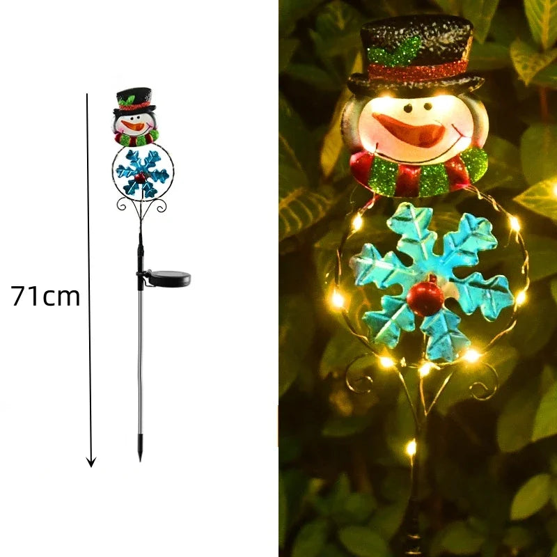 LED Snowman Solar Garden Light Outdoor for Christmas themed Pathway Decoration