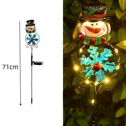 LED Snowman Solar Garden Light Outdoor for Christmas themed Pathway Decoration