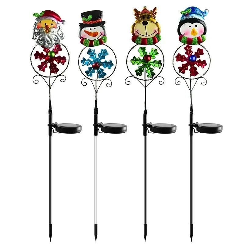 LED Snowman Solar Garden Light Outdoor for Christmas themed Pathway Decoration