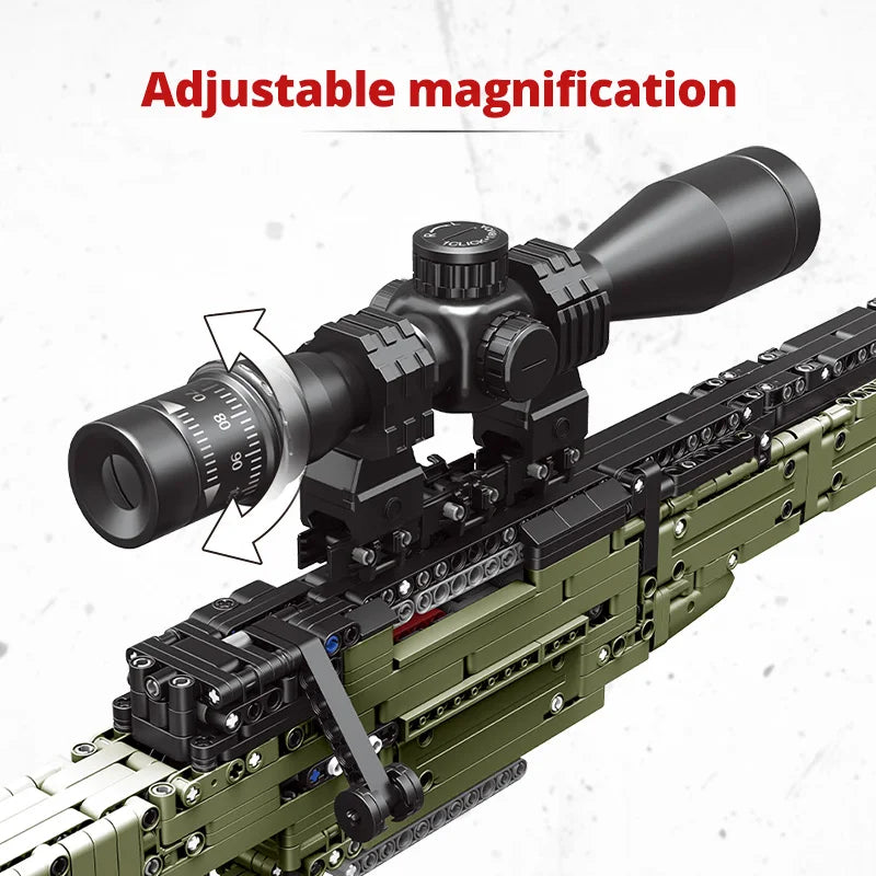 ZKZC WW2 Military Weapon Shotgun Sniper Rifle Children Toys Gifts