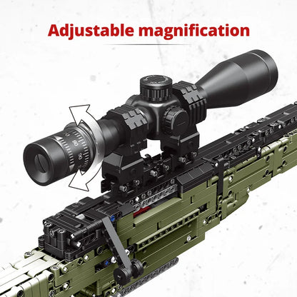ZKZC WW2 Military Weapon Shotgun Sniper Rifle Children Toys Gifts