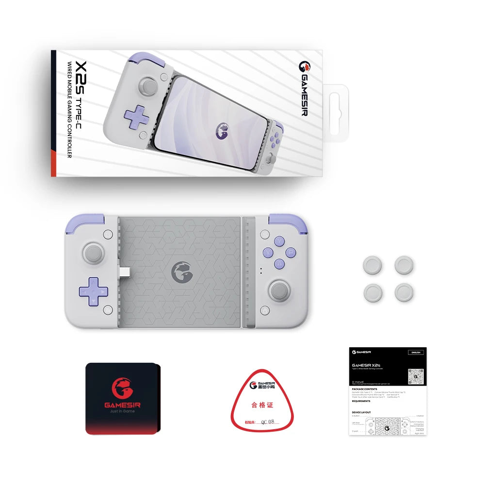 GameSir X2s Mobile Phone Gamepad. Game Controller for Cloud Gaming Xbox Game Pass STADIA xCloud, Hall Effect Joystick and Trigger
