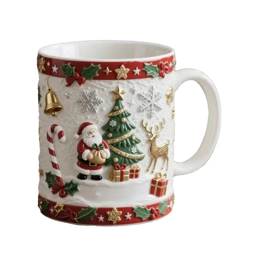 Christmas Coffee Cups, Breakfast Cup, Tea Mugs for Morning Routine with Christmas design