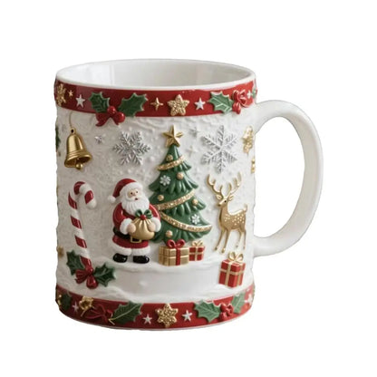 Christmas Coffee Cups, Breakfast Cup, Tea Mugs for Morning Routine with Christmas design