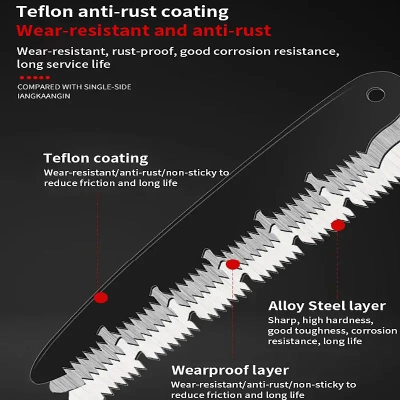 Folding Hand Saw Multifunctional Outdoor Logging Saw, Woodworking Folding Portable Saw For Garden Pruner Gardening Tools