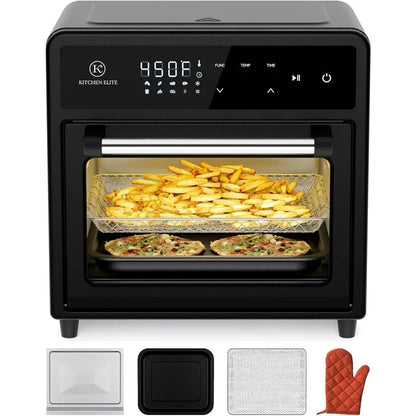 Air Fryer Toaster Oven Combo 12.6 QT Stainless Steel Airfryer 10 in 1 Convection Oven Non Toxic