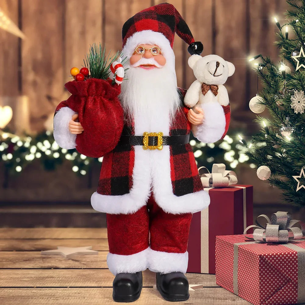 12in Standing Santa Claus Doll, Christmas Tree Decorations